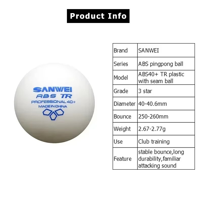 50/100pcs SANWEI TR 3 Star Tab - Table Tennis Olympics review and price